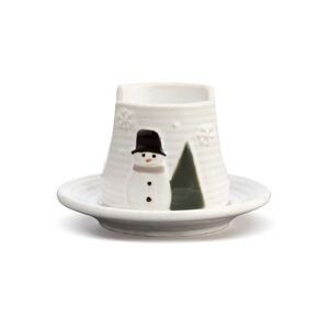 Demdaco Snow Day Ceramic Soap and Sponge Holder